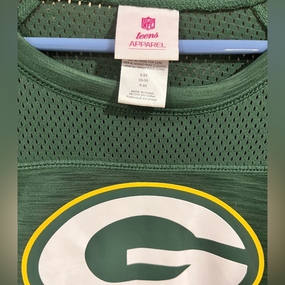 NFL teens APPAREL Greenbay Packers Long Sleeve Jersey Top Small Football - Picture 3 of 6